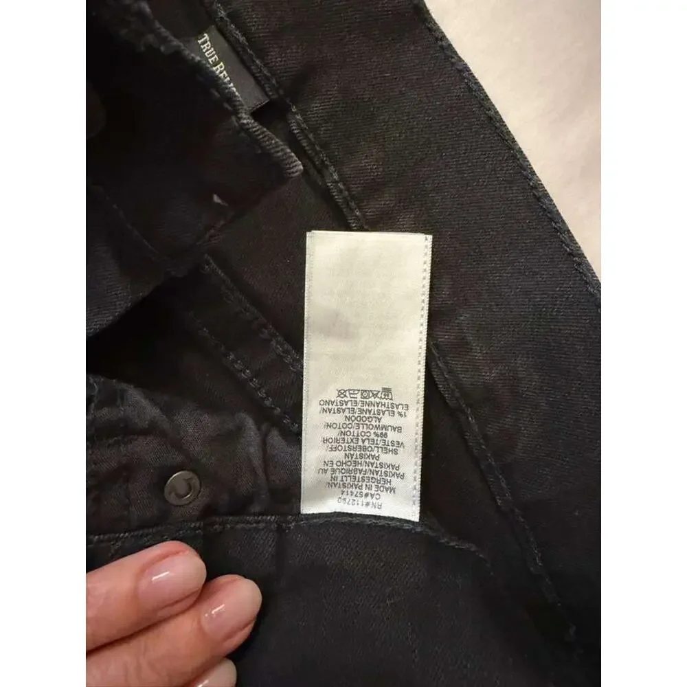 True Religion Ricky Relaxed straight jean in black men's sz. 29